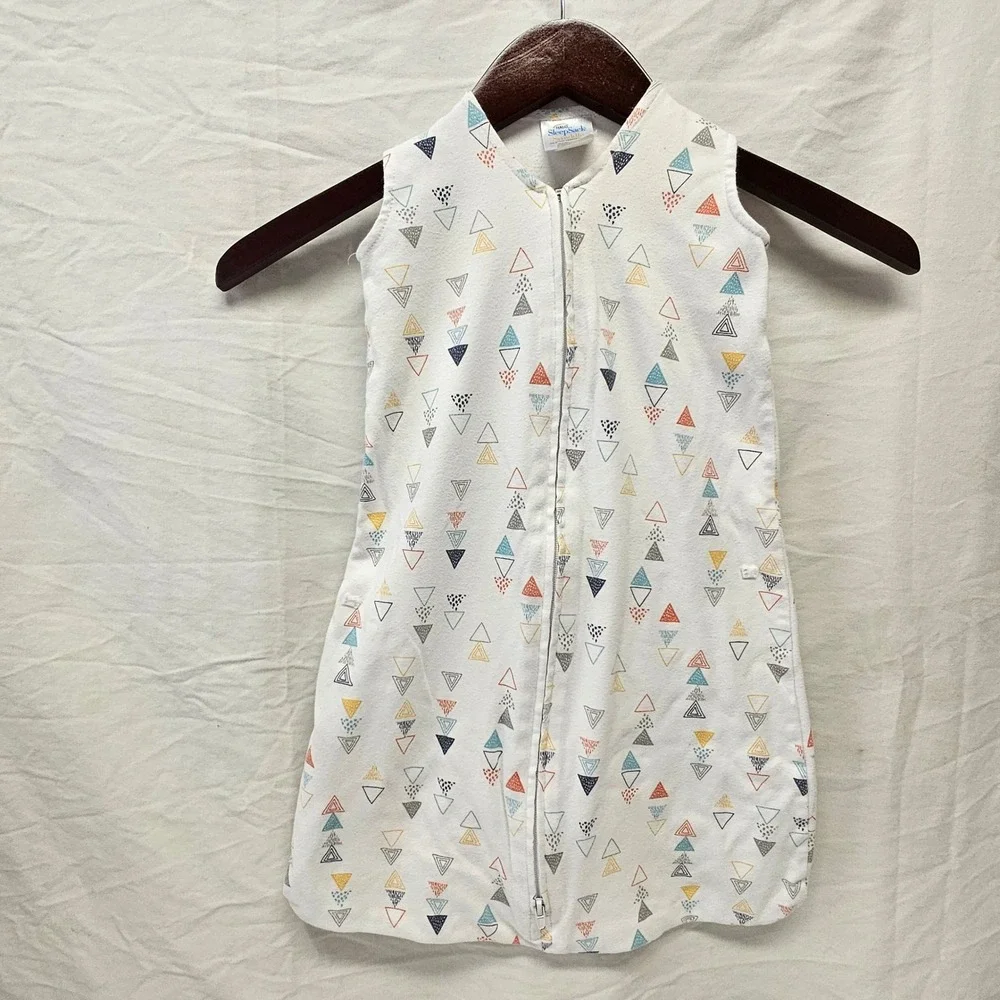 HALO SleepSack Swaddle Kids Small White Triangle Geometric‎ Wearable Blanket